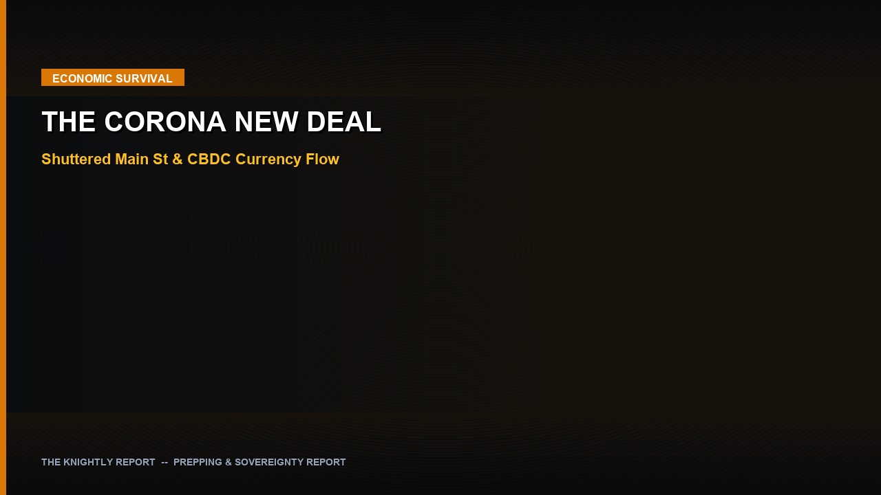 The "Corona New Deal": The Great Monetary Reset, Small Business Decimation, and the CBDC Trap