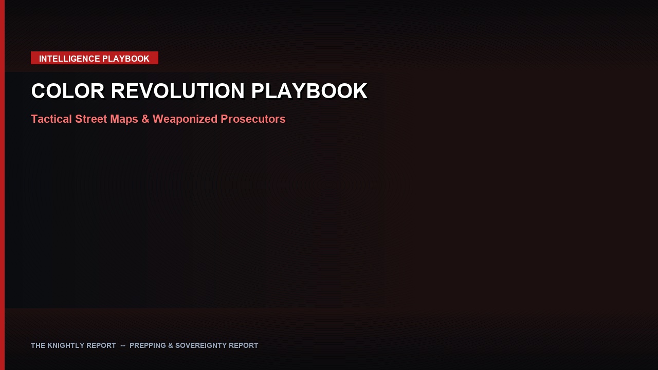 The Color Revolution Playbook: Weaponized Prosecutors, Managed Street Chaos, and the Engineered Tipping Point