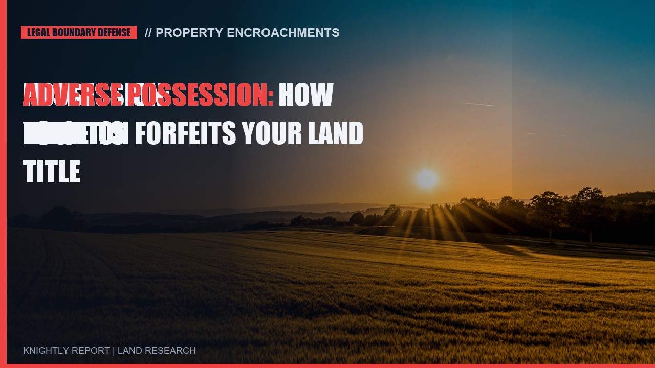 Adverse Possession and Boundary Encroachment Investigation